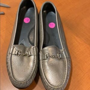 Silver gray loafers